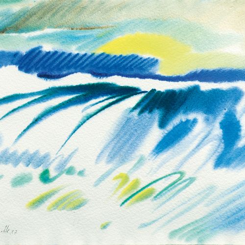Siegward Sprotte (Potsdam 1913 - Kampen/Sylt 2004). Colourful Waves. Aquarelle, &hellip;