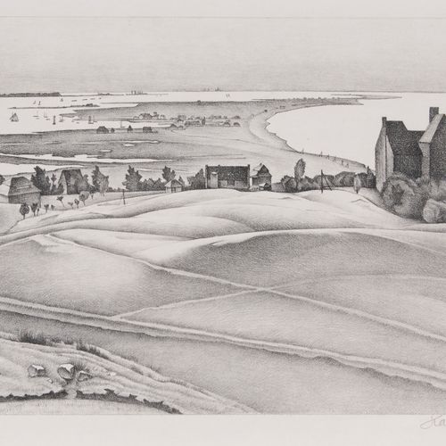 Alexander Kanoldt (Karlsruhe 1881 - Berlin 1939). Hiddensee I. 1927, litografia,&hellip;