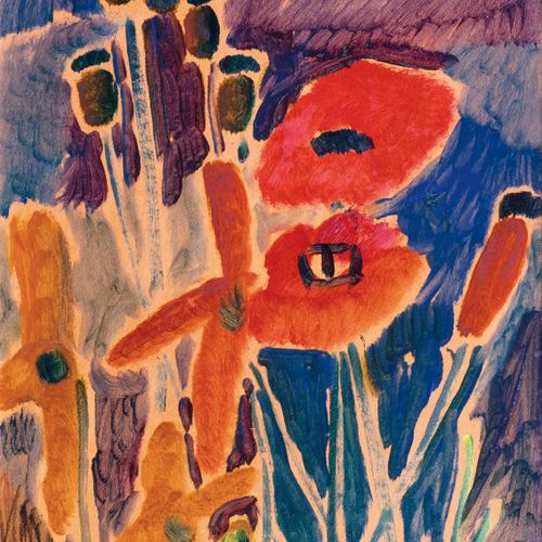 Siegward Sprotte (Potsdam 1913 - Kampen/Sylt 2004). Poppies. Óleo/cartón, 71 x 4&hellip;