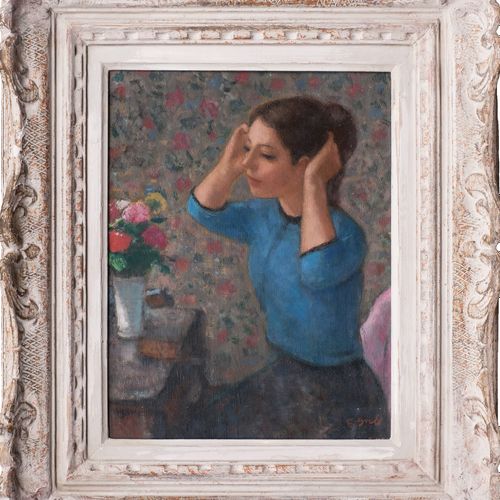 Francois Gall (Kolozsvar 1912 - Paris 1987). At the Toilet. Huile/toile, 35,5 x &hellip;