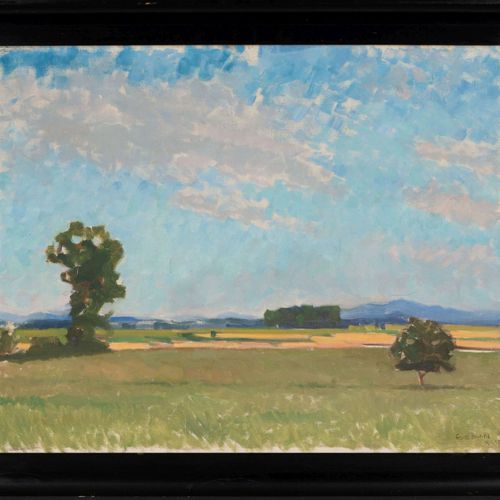 Franz Bunke (Schwaan 1857 - Weimar 1939). Summer Landscape. 1937. Öl/Leinwand. 6&hellip;