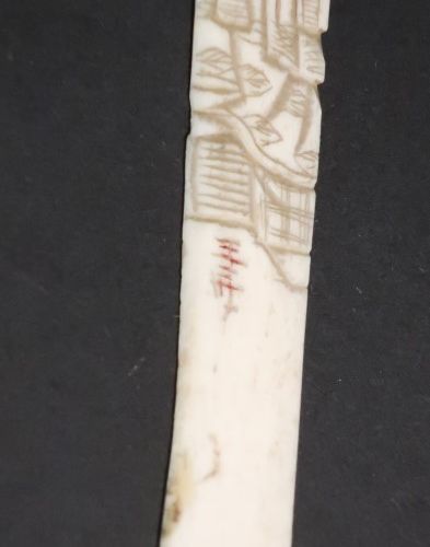 Null 混合型3件开信刀，骨质，可能是东亚的手工艺品，部分有签名，一起。