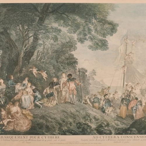 Null Nach Jean-Antoine Watteau (1684-1721) Französisch. "L'Embarquement Pour Cyt&hellip;