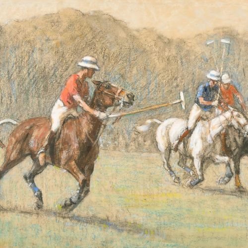 Null Henry Mansfield Childerstone (1873-1942) britannique. Un match de polo, Pas&hellip;
