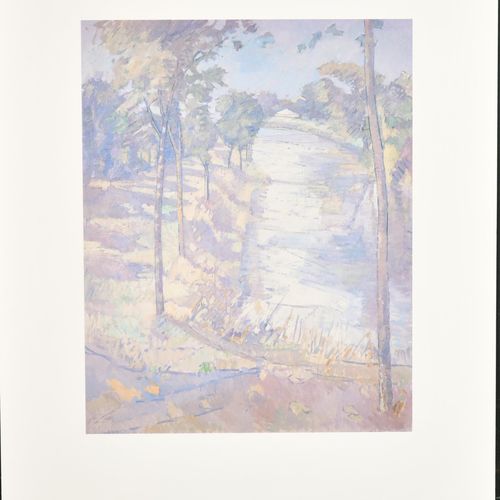 Null 以罗杰-德-格雷爵士（1918-1995）的名字命名的英国作品。"Canal, Marennes"，来自设计研究单位的印刷品，无框 9" x 7.25&hellip;