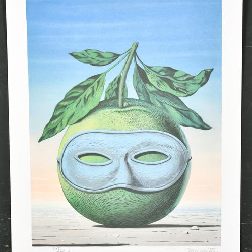 Null René Magritte (1898-1967) Belge. "Souvenir de Voyage", Lithographie en coul&hellip;