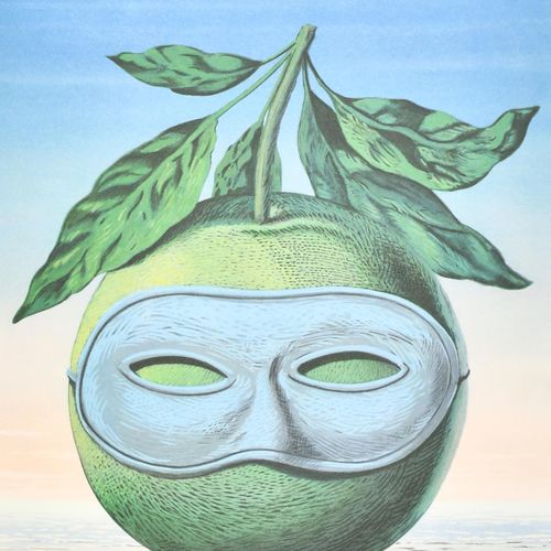 Null René Magritte (1898-1967) Belge. "Souvenir de Voyage", Lithographie en coul&hellip;