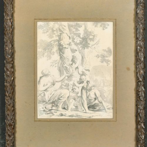 Null Late 18th Century European School. Figures and Cherubs around a Tree, Penci&hellip;