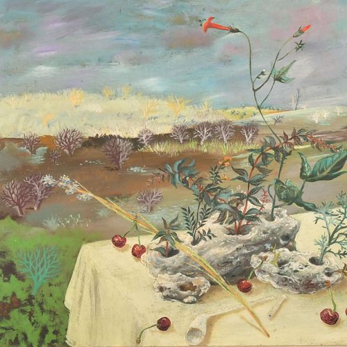 Null Edouard Bollaert (c.1932-c.1985) Francese. "Nature Mort", Olio su tavola, f&hellip;