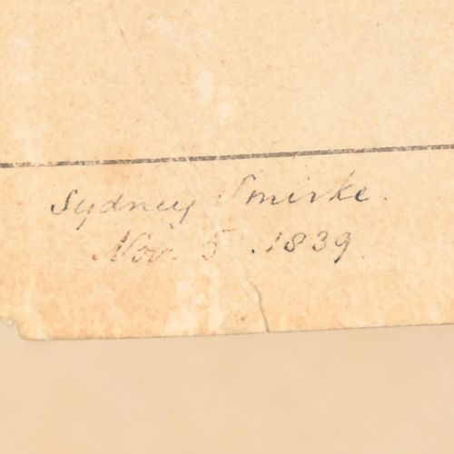 Null 悉尼-斯米尔克(1797-1877)英国人。"水彩和墨水，签名和日期为1839年11月5日，无框 12.25" x 23" (31.2 x 58.4c&hellip;