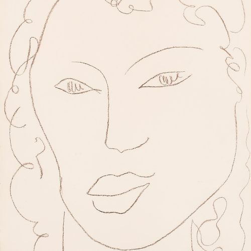 Null D'après Henri Matisse (1869-1954) Français. "Tête de femme", Lithographie, &hellip;