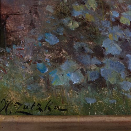 Null 汉斯-扎茨卡


维也纳 1859 - 1945年 维也纳


"做梦"


布面油画


50 x 83厘米，带框架72 x 100厘米


左手边&hellip;