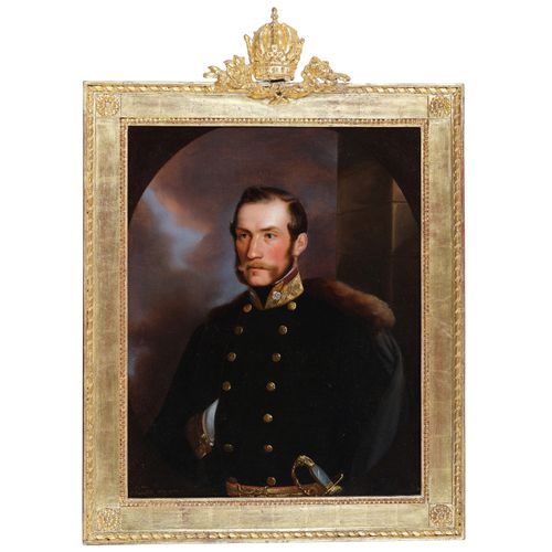 Null 卡尔-路德维希-菲利普特


香槟区 1801 - 1859 克鲁莫


"邮政和电报管理局的一位K.K.文职国家雇员的肖像"


布面油画


43&hellip;