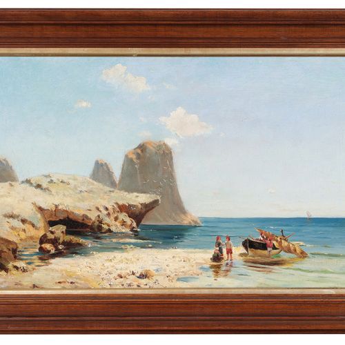 Null Unbekannter Maler


"Südliche Küste"


Ca. 1900


Öl auf Leinwand


41 x 70&hellip;