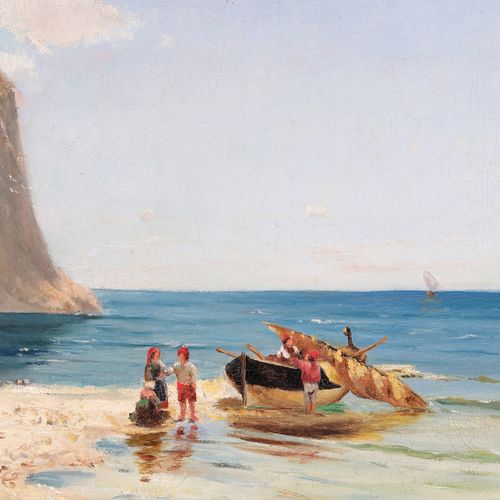 Null Unbekannter Maler


"Südliche Küste"


Ca. 1900


Öl auf Leinwand


41 x 70&hellip;
