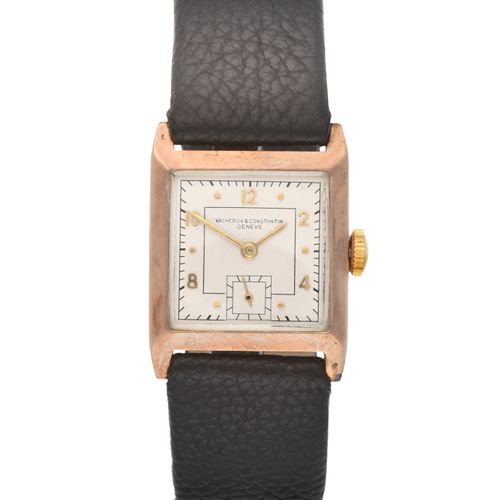 Null Vacheron & Constantin: An 18 Carat Gold Square Shaped Wristwatch Vacheron &&hellip;