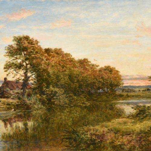 Null Benjamin Williams Leader RA (1831-1923) "An Autumn Morning" Signed, oil on &hellip;