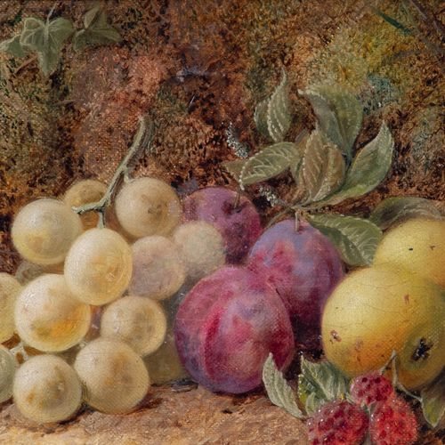 Null George Clare (1830-1900) Still life of Apples, Plums, Grapes and Raspberrie&hellip;