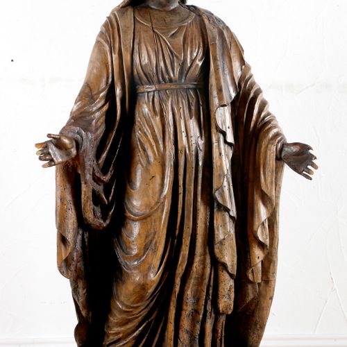 Null Maria Immaculata, 18. Jh. - A. 19. Jh., ,Holzskulptur geschnitzt, schlichte&hellip;