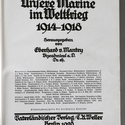 Null Eberhard von Manthey (Hrsg.), Unsere Marine im Weltkrieg 1914-1918, ,2. Auf&hellip;
