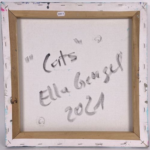 Null Ella GENGEL 

Cats.

Acrylique sur toile signée, titrée et datée 2021 au do&hellip;