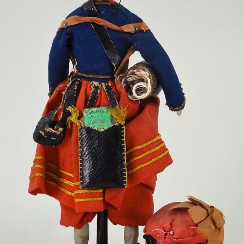 A rare Parian-type sewing ‘work table companion’ shoulder head doll, German circ&hellip;