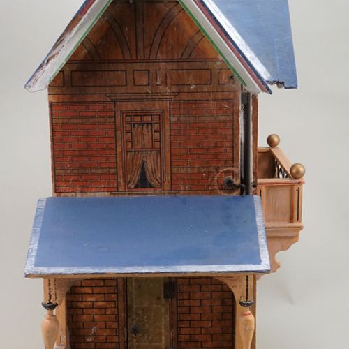A Moritz Gottschalk model 3581 blue roof dolls house, German circa 1910, A Morit&hellip;