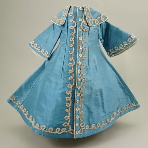 A good blue silk dolls dress for Bru Jne, French 1880s, A good blue silk dolls d&hellip;