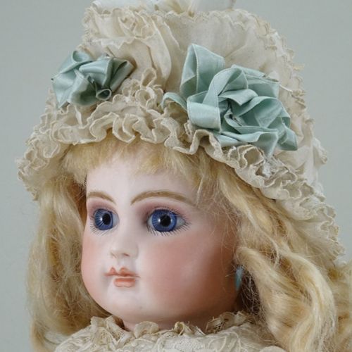 An early Emile Jumeau bisque head E.J Bebe doll, size 6, French circa 1880, An e&hellip;