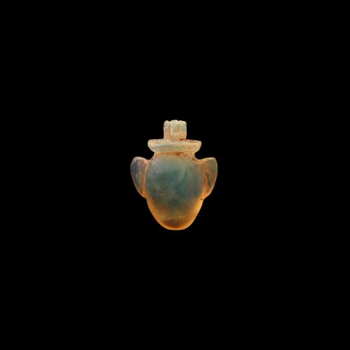 Null Egyptian Chalcedony Heart Amulet. New Kingdom, 1550-1070 BC. A substantial &hellip;