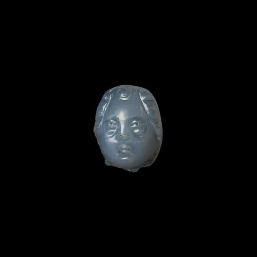 Null Roman Chalcedony Facing Bust Phalera. 3rd century AD. A carved chalcedony p&hellip;