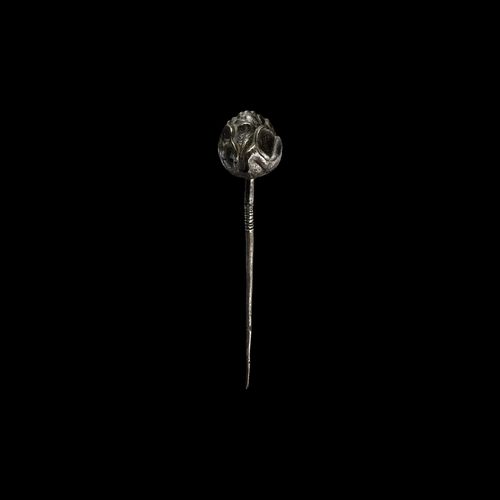Null Greek Hair Pin with Floral Head. 4th-3rd century BC. A silver dress pin wit&hellip;
