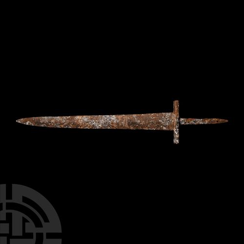 Null Parthian Dagger with Cross Guard. 1st-2nd century A.D. An iron double-edged&hellip;