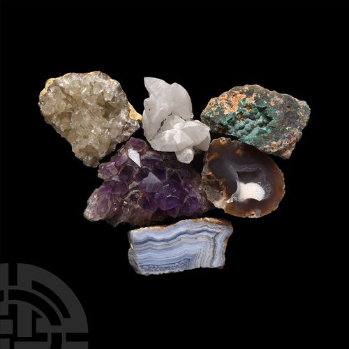 Null Mixed Mineral Specimen Collection.. A mixed group of six mineral specimens &hellip;