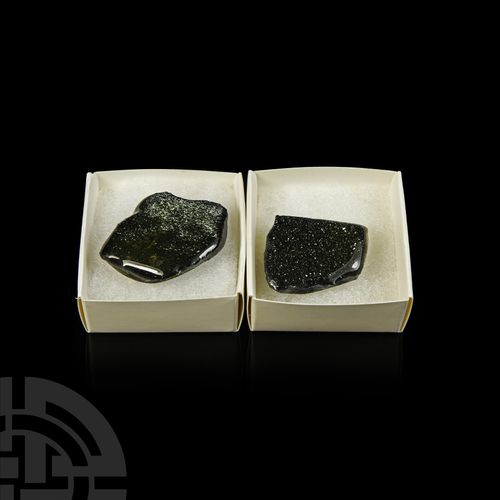 Null Specular Haematite Mineral Specimen Group [2].. A pair of polished specular&hellip;