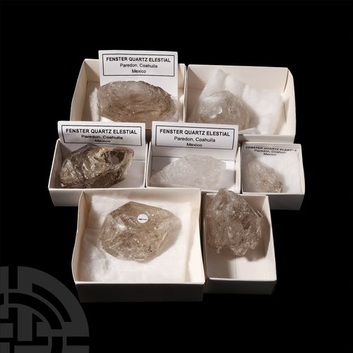 Null Fenster Quartz Elestials Collection.. A group of six fenster quartz elestia&hellip;