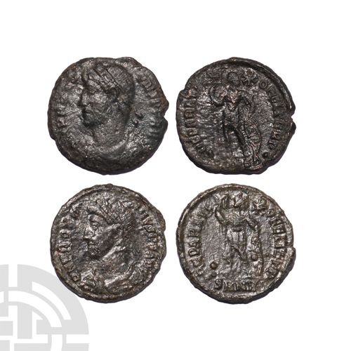Null Procopius - Stehender Kaiser Bronzen [2]. 365-366 n. Chr. Gruppe bestehend &hellip;