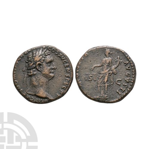 Null Domitian - Moneta AE As. 90-91 A.D. Rome mint. Obv: IMP CAES DOMIT AVG GERM&hellip;