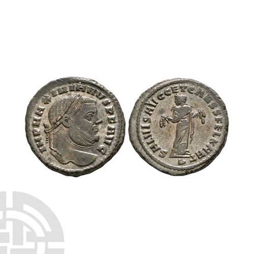 Null Maximianus - Carthage Silvered Follis. 298-303 A.D. Carthage mint. Obv: IMP&hellip;