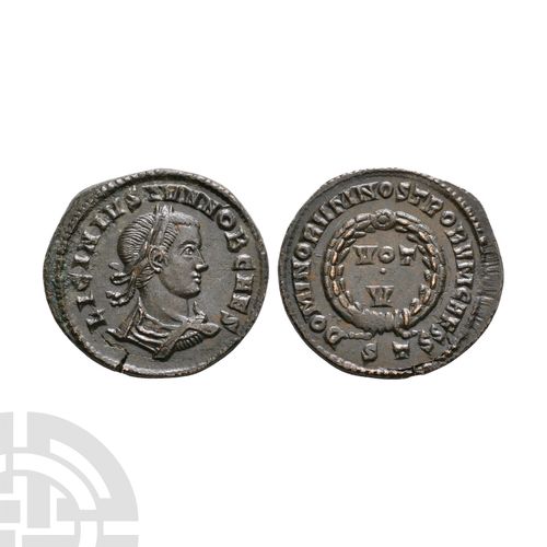 Null Licinius II - Wreath Bronze. 320-321 A.D. Ticinum mint. Obv: LICINIVS IVN N&hellip;