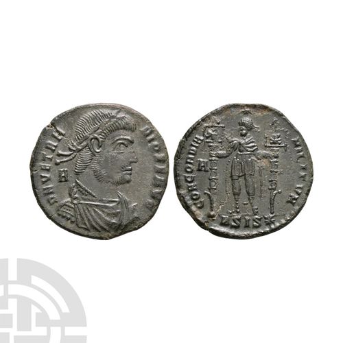 Null Vetranio - Emperor Standing AE Follis. March-December 350 A.D. Siscia mint.&hellip;