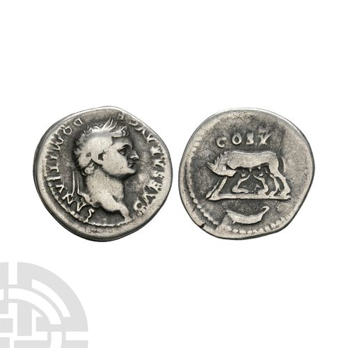 Null Domitian - Wolf and Twins AR Denarius. 77-78 A.D. Rome mint. Obv: CAESAR AV&hellip;