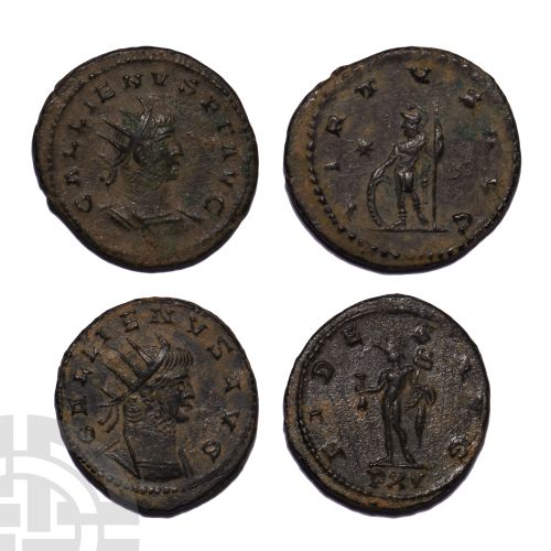 Null Gallienus - AE Antoninianii [2]. 253-268 A.D. Group comprising Antioch mint&hellip;