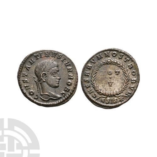 Null Constantine II - Wreath Bronze. 320-321 A.D. Siscia mint. Obv: CONSTANTINVS&hellip;