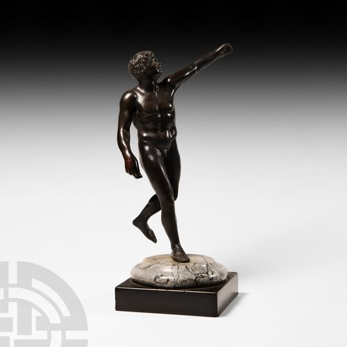 Null Statua di bronzo post-medievale di un uomo. "Figura maschile in bronzo, nud&hellip;