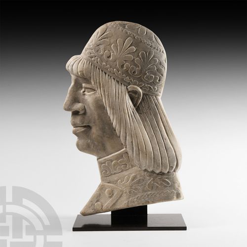 Null Post Medieval Marble Head of a Man. "15th century A.D. Or later. A carved m&hellip;