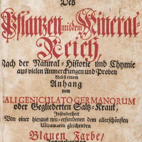 Null Minéralogie - Henckel, Johann Friedrich. Flora Saturnizans, Die Verwandscha&hellip;