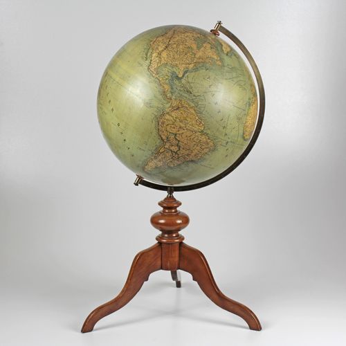 Null Grand globe terrestre de Ludwig Julius Heymann. Leipzig, vers 1909, marqué &hellip;