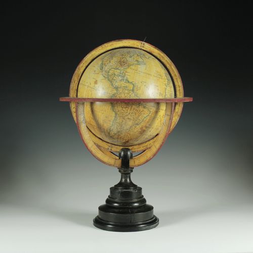 Null Globe terrestre de Delamarche. Paris, 1850, marqué "Globe adopté par le con&hellip;