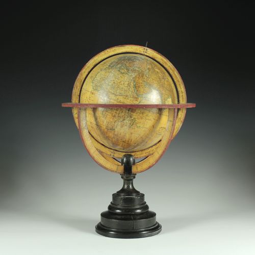 Null Globe terrestre de Delamarche. Paris, 1850, marqué "Globe adopté par le con&hellip;